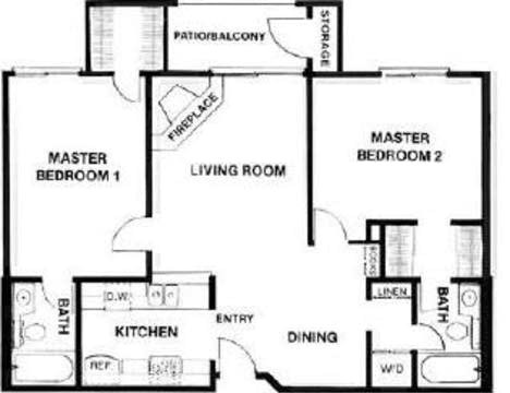friends apartment plattegrond Lucera apartments
